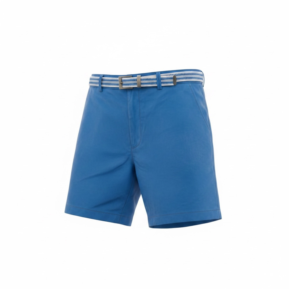 Vintage Par Four Sportswear Men's Blue Belted Chino Shorts Size 38